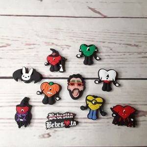 Bad Bunny Halloween Shoe Charms